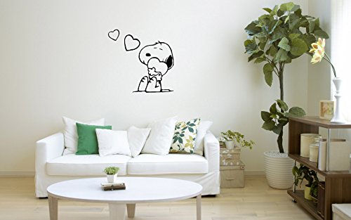 Snoopy Hearts Cartoon Fan Art 22"x 23" Nursery Kids Cool Art Logo Unique Vinyl Decor Wall Window