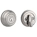 Kwikset 99800-090 980 Single Cylinder Round Traditional Deadbolt Door Lock featuring SmartKey Security in Satin Nickel primary