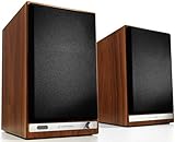 Audioengine HD6 150W Wireless Powered Bookshelf Speakers, Bluetooth aptX HD, USB 24-Bit DAC & Analog Amplifier (Walnut)