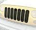 Bolaxin [Upgrade Clip in Version] Black Matt Front Grill Mesh Grille Insert with Key Hole Fit Hood Lock for Jeep Wrangler Jk Rubicon Sahara & Unlimited 2007-2015 -7pcs