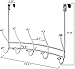 2pcs Mebbay Over The Door 10 Hooks Rack, Heavy Duty Door Hanger Organizer for Clothes Towels, Silver
