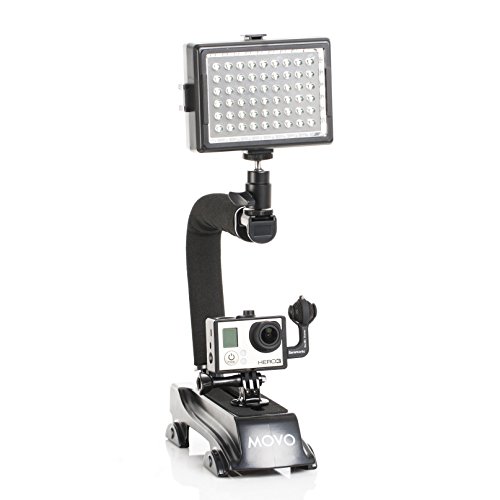 Movo Gopro Deluxe Video Enhancement Kit With Stabilizer Handle Led