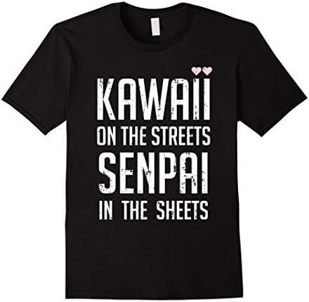 Men's Kawaii on the Streets Senpai in the Sheets Shirt 3XL Black