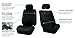 FH Group Front Set Cloth Car Seat Covers for Low Back Car Seats with Removable Headrest, Universal Fit, Airbag Compatible, Car Seat Cover for SUV, Sedan, Van, Black