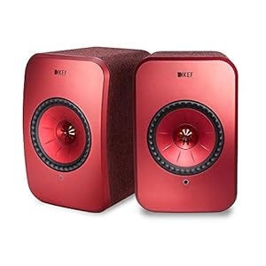 KEF LSX draadloze luidspreker Rood, actieve speakers | Airplay 2 | Music Streaming | Multiroom | Bluetooth | Spotify…