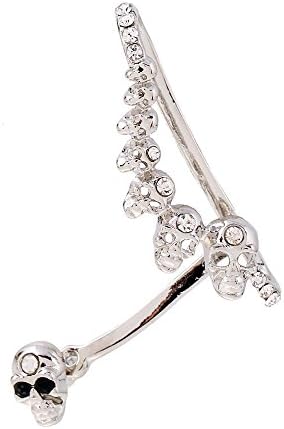 DinngZen Hot Sale Ear Cuff on Earings Cartilage Clip Skull Ear Rock Earring Crystal