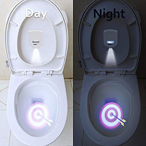 Pulison Motion Sensor LED Toilet Night Light Gag Gifts for Easter Toilet Projector Light Night Light for Use On Toilet Bowls Children Potty Training
