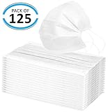 Disposable Face Masks with Elastic Ear Loop 3 Ply Breathable and Comfortable for Blocking Dust Air Pollution Protection Pack of 125
