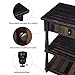 VASAGLE Console Table with Colorful Drawers, 3-Tier Entryway Table with Shelves, for Living Room, Dining Room, Hallway, Assembly Without Tools, Turned Wood Legs, Country Brown