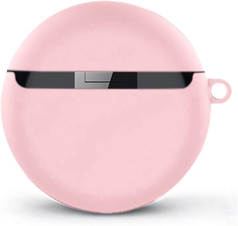 Lukame Silicone Case for Liquid Pocket Slim and Lightweight Case Shockproof Protective Case for Huawei Freebuds 3 Refill Case with Carabiner(Pink)