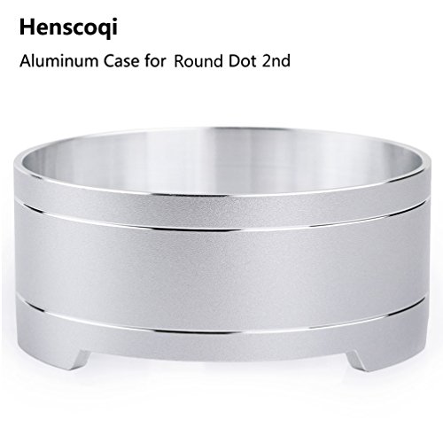 Click Here to See More Images Round Dot Case,Henscoqi Aluminum Stand Holder for Dot 2nd Generation,Simple Speaker Case for 3.3