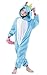 Newcosplay Children Unisex Unicorn Onesie Pajamas Costume (125#, New Blue Unicorn)
