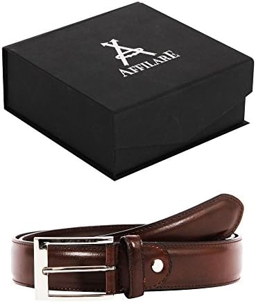 35-36 Affilare Men's Genuine Italian Leather Dress Belt 35mm Brown 12ST22BR