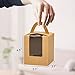 Yotruth Pop-up Cardboard Individual Cupcake Boxes Kraft Paper 100 Sets with Window Insert and Handle