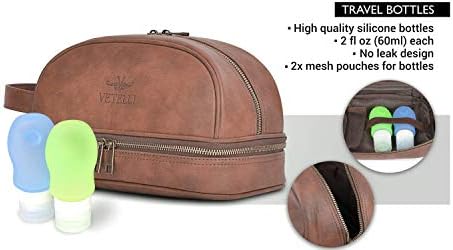 Leather Toiletry Bag For Men. Our Dopp Kit Comes With 2 Silicone Travel Bottles And Is A Perfect Gift And Travel Accessory For Men 6 Leather Toiletry Bag For Men. Our Dopp Kit Comes With 2 Silicone Travel Bottles And Is A Perfect Gift And Travel Accessory For Men