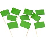 Green Flag Toothpicks (100)