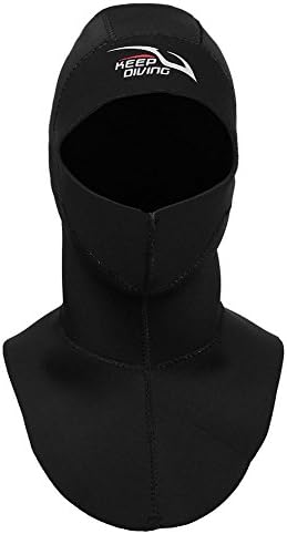 Nelnissa 3mm Winter Warm Black Neoprene Scuba Diving Cap Snorkeling Hood Swim Hat