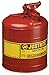 Justrite 7150100 Type I Galvanized Steel Flammables Safety Can, 5 Gallon Capacity, Red primary
