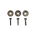 Tim Holtz Idea-ology Fluted Brad Fasteners with Decorative Washer 30-Pack, 1/2 Inch Long Each, Mix of Nickel, Brass and Copper Antique Finishes (TH93273)