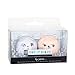 Oh K! Korean Cat and Bear Lip Balms, 2 Piece, White Peach/Cotton Candy