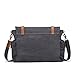 Classic Messenger Bag - Retro Leather Canvas Shoulder Satchel Bag Fit For 14