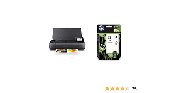 Amazon.com: Impresora portátil HP OfficeJet 250 todo en uno con impresión  inalámbrica y móvil (CZ992A) con paquete de tinta Std : Productos de Oficina