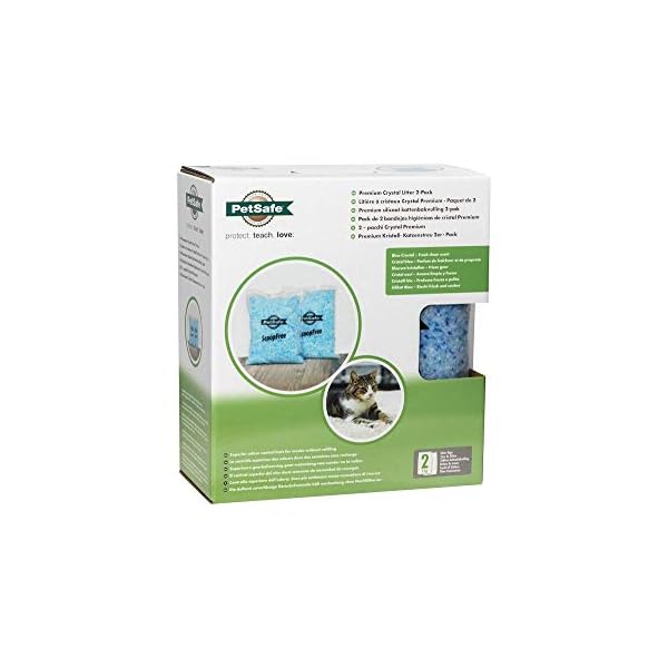 PetSafe Scoopfree Premium Blue - Lettiera per gatti con cristalli, confezione da 2