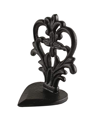Ardour Heavy Duty Cast Iron Doorstops - Decorative Door Stopper - Stop Your Bedroom, Bath Doors -Heart Finiel
