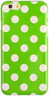 LifeCase iPhone 6 (4.7") Polka Dot Soft Rubber Case (Green w/White Polka Dot)
