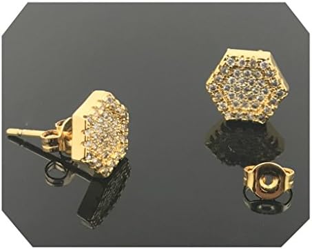 Gold Filled Earring With Lab Simulated Diamonds Suitable for Men/Women