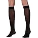 Truform Sheer Compression Stockings, 15-20 mmHg, Women's Knee High Length, Open Toe, 20 Denier, Black, Small