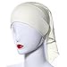 Ksweet 4pcs Stretch Elastic Hijab Cap for Women Summer Underscarf Tube Cap Head Cover Scarf (Black+Beige+Grey+Green)