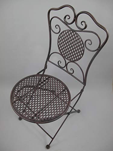 linoows Gartengarnitur, 3-teilige Sitzgruppe, Gartenmöbel-Set Rustiko, Eisen, Braun – Bild 8