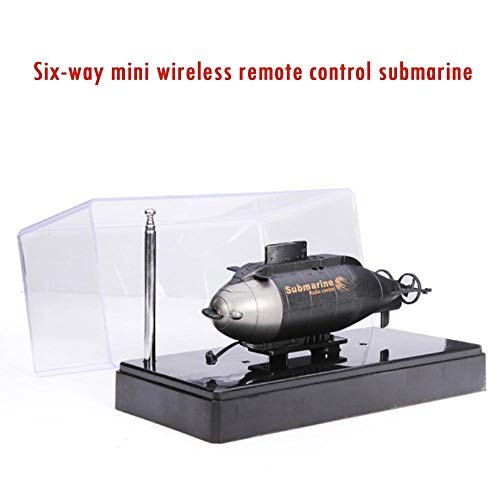 Lesgos Mini Remote Control Submarine Boat Nuclear Submarine RC Race Boat Ship Waterproof High Speed Driving Boat Toys for Kids, Black
