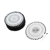 uxcell 480 x 36mm Long Needlework Corsage Headed Pins in Wheel Black