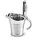 VonShef Double Wall Insulated Gravy Boat and Sauce Jug with Hinged Lid, Stainless Steel, 17 Oz 500ml Capacity