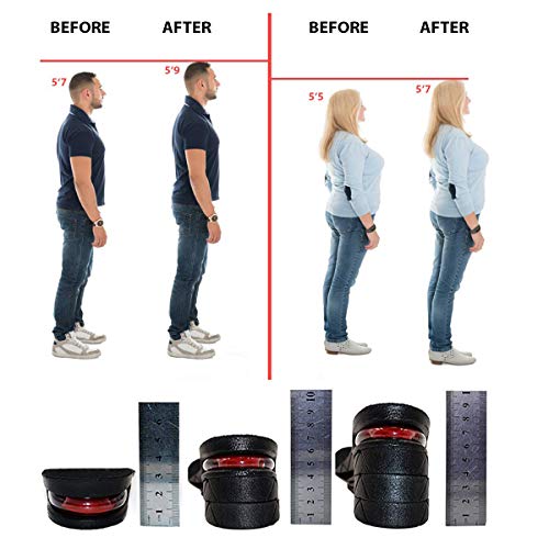 Height Increase Insole, 4Layer Orthotic Heel Shoe Lift kit with Air