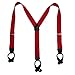 CTM® Mens Elastic Button End Y-back Dress Suspenders (Tall Available)