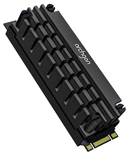 archgon-HS-1110-Disipador-para-el-refrigerador-M2-SSD-2280-PCIe-NVMeSATA-20-mm-de-Altura-Aluminio-Almohadilla-trmica-2X-Montaje-con-Tornillos-pasivo-Negro