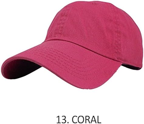 Polo Style Curved Bill Washed Cotton Plain Baseball Cap Low Profile Blank Hats
