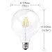 Bonlux 8W G125 LED Globe Light Bulbs, E26 Large Globe Dimmable Filament Bulb Warm White 2700K, Vintage LED Edison Bulbs 60W Equivalent Round Replacement Bulbs, Clear Glass Globe Bulb 800LM, 1 Pack