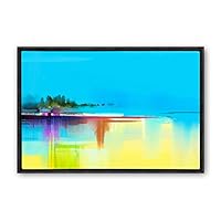Framed Canvas Wall Art Color Abstract Canvas Prints Home Artwork Decoration for Living Room,Bedroom - 16x24 inches