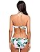 Ekouaer Womens Forest Leaves Printing High Neck Halter Bikini Set Swimsuit (Pink, L)