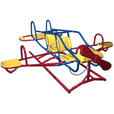 Lifetime Outdoor Kinder Wippe Flugzeug für Garten blau-rot, 151110