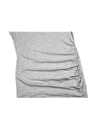 Avanova - Mini vestido para mujer, cuello redondo, sin mangas, elástico, rizado, irregular