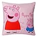 Jerry Fabrics Set of 2 100% Cotton Velvet Soft Blue Pink Cartoon Peppa Pig Decorative Throw Pillow Cover Home Decor Design Set Cushion Case for Sofa Bedroom Car Hiddern Zipper 18×18 Inch(45×45 cm)
