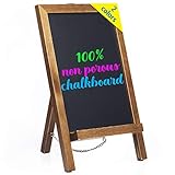 Cedar Markers 15"x10" Wood Framed Chalkboard. Mini Chalkboard Signs with Chain. Erase Slate Chalk Board Perfect for Chalk Markers and Vintage Wedding and Kitchen Decoration. (15"x10", Rustic Brown)