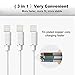 Teletrogy 3pcs 2m/6ft iPhone Charger Cable Durable iPhone USB Cord Charger & Sync Data Cable for iPhone 7 Plus 6s Plus 6 Plus 5s 5c SE iPad Pro Air 2 mini 2 3 4 - White