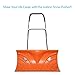 Ivation Heavy Duty Rolling Snow Pusher/Shovel 26