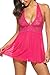 Avidlove Lingerie for Women Nighties Sleepwear Lace Babydoll Chemise Set